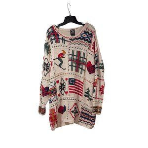 Jacque and KoKo Patchwork Knit Christmas Sweater Sz 18/20